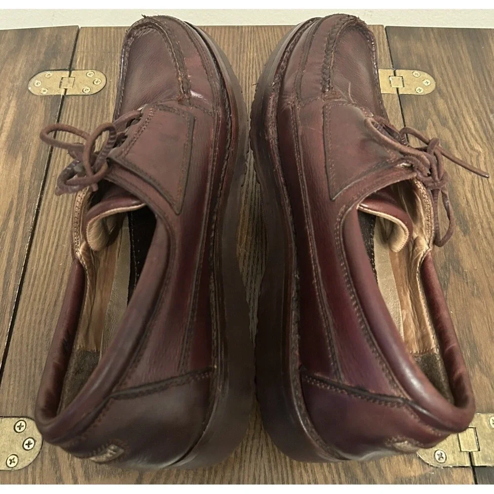 Rockport Moc Toe Vibraum Shoes Brown Leather Size 11.5 M‎ M3155 Lace Up